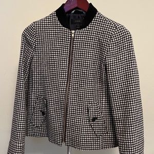 XS J Crew houndstooth wool jacket